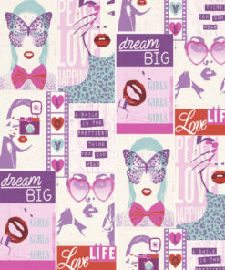 giấy dán tường bé gái