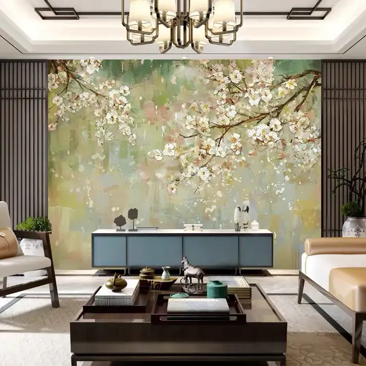 Tranh Dán Tường 3D Họa Tiết Lá Vàng Hiện Đại Tranh Dán Tường 3D Họa Tiết Lá Vàng Hiện Đại