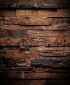 Tranh Dán Tường 3D Giả Gỗ Phong Cách Hoài Cổ