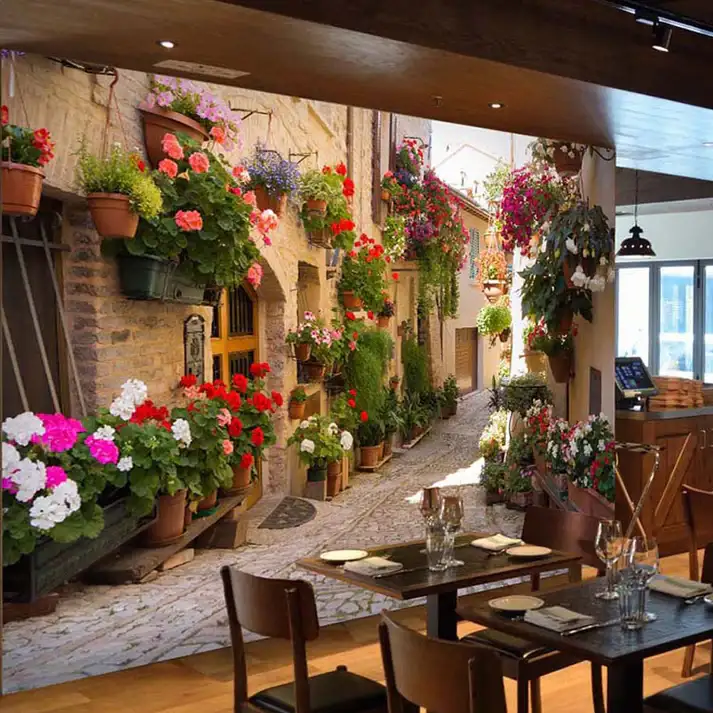 Tranh Dán Tường Phong Cảnh Đường Phố Châu Âu Tranh Dán Tường Phong Cảnh Đường Phố Châu Âu